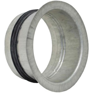 Wickelfalz-Stutzen Ø 100 mm mit Lippendichtung für Lüftungsrohre.