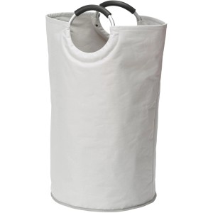 Cesto portabiancheria beige Wenko Jumbo Stone, 69 l, con manici in alluminio. Cesto per bagno o camera da letto.