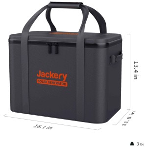 Borsa da trasporto Jackery taglia M in nero-arancio per Power Station Explorer 1000/1000 Pro.