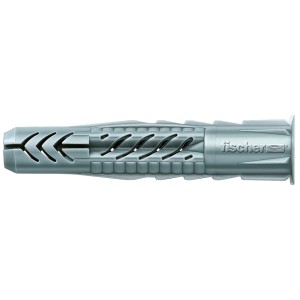 Tassello universale Fischer UX 10x60 R, adatto per materiali da costruzione pieni, forati e pannelli.