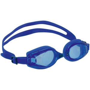 Lunettes de natation bleues pour enfants Happy People avec protection UV et joint en silicone.