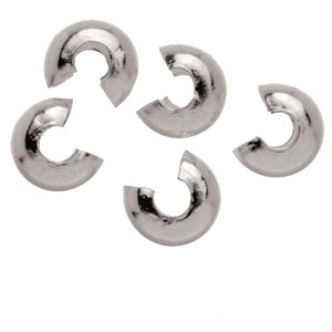 Silberne Glorex Kaschierperlen, 4 mm Durchmesser, 30 Stück, zum Schmuckbasteln.