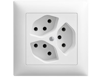 Feller Steckdose EdizioDue Weiss 3 x Typ 13 UP Feller Steckdose EdizioDue Weiss 3 x Typ 13 UP