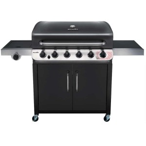 Barbecue a gas nero Char-Broil Convective 640 B con 6 bruciatori e fornello laterale.
