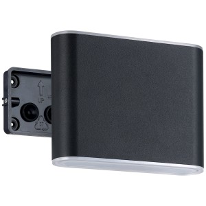 Applique murale d'extérieur LED Eglo Grutti anthracite moderne en aluminium, 9x11,6 cm.