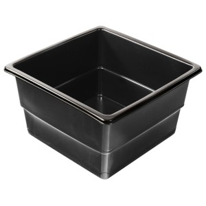 Vaschetta per laghetto Heissner PE nera, quadrata, 200 l per giardino acquatico.