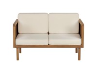 Beliani Sofa Baratti Akazienholz Braun (HxBxT) 76 x 65 x 122 cm