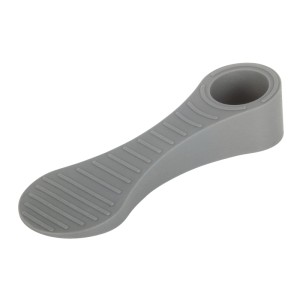 Cuneo per porta Dooneo grigio in PVC, antiscivolo e adatto per fessure fino a 22 mm.