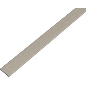 Barra piatta in alluminio autoadesiva, design acciaio inox scuro, 20x2x1000 mm.