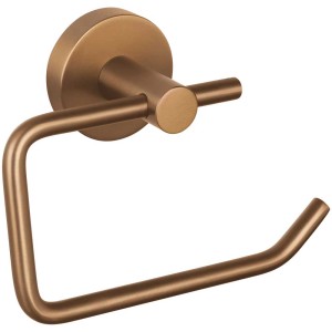 Porta carta igienica Tesa Moon, autoadesivo, metallo effetto bronzo.