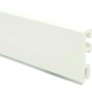 Plinthe blanche Cubica 60 sk en mousse rigide, autocollante, hauteur 60 mm.
