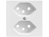 Feller Steckdose Frontplatte EdizioDue 2 x T13 Weiss Feller Steckdose Frontplatte EdizioDue 2 x T13 Weiss