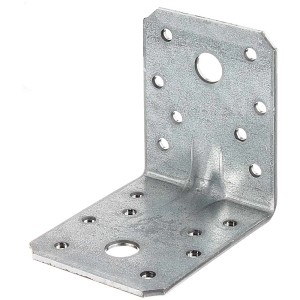 Équerre de fixation charges lourdes, acier galvanisé Sendzimir, 70x55x70 mm, 12 pcs.