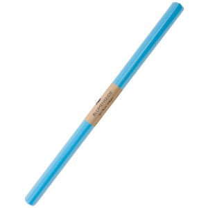 Carta velina azzurra arrotolata (6 fogli, 50x70 cm) per lavoretti e confezioni regalo.
