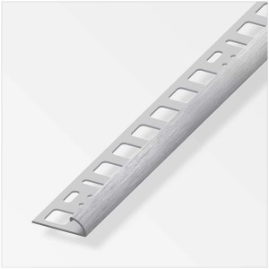 Gebürstete Edelstahl Viertelkreis-Profil Fliesenschiene, 100cm lang.