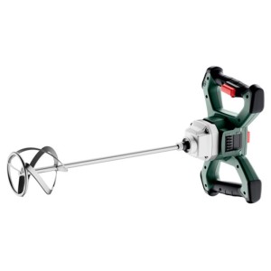 Metabo Akku-Rührwerk RW 18 LTX BL 120, grün-schwarz, mit zwei Griffen und langem Rührquirl. Multitool zum Mischen.