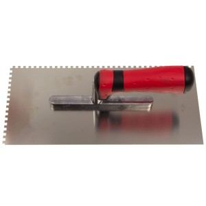 Cazzuola dentata Stubai con manico 2K (dentatura 10 mm) per lavori di posa e piastrellatura.