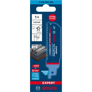 Lame de scie sabre Bosch Expert S555 CHC pour métaux épais, compatible avec toutes les scies à queue S.