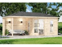 Alpholz Holz-Gartenhaus Walmdach Druckimprägniert 575 cm x 274 cm