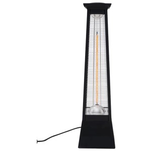 Stufa a piramide elettrica Sonnenkönig Gartenflamme nera per esterni.