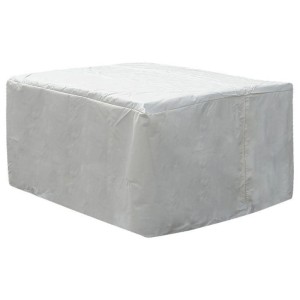Copertura protettiva bianca Beliani Chuva in PVC, 90x320x120 cm, per mobili da giardino.