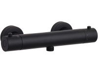 Schöner Wohnen Dusch-Thermostat Dicu Eco-Stop Messing Schwarz matt