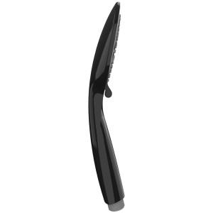 Soffione doccia Wenko Young, nero, Ø 11 cm, con 5 getti e attacco universale.