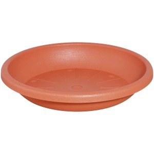 Geli Cylindro sottovaso, Ø 25cm, terracotta, sottovaso in plastica.