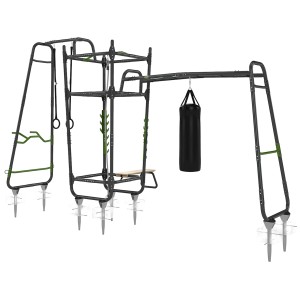 Exit Powerstation GetSet PS610: Stazione fitness outdoor con sacco da boxe, sbarra, panca e altro.
