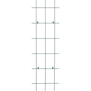 Grigliato metallico verde, 150x45 cm, per pareti verdi come supporto per piante rampicanti.