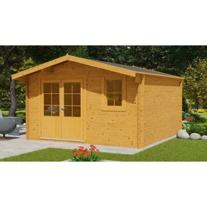 Alpholz Holz-Gartenhaus Roger-34 Natur 400 cm x 400 cm Imprägniert