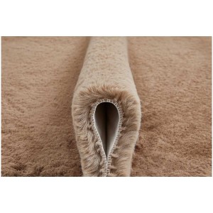Dekofell Coste in Taupe, 55x80 cm, aus Polyester, weiche Textur.