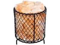 Globo Tischleuchte Salzkristall 1-flammig matt Schwarz Ø 15,5 cm / Höhe 17 cm