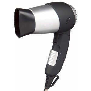 Sèche-cheveux de voyage Art 209 s, argent et noir, sèche-cheveux compact.