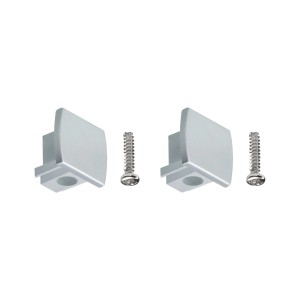 Paulmann URail embouts, lot de 2, chrome mat, pour systèmes de rails.