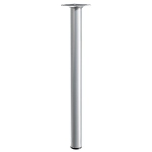 Gamba per tavolo Hettich, Ø 30 x 400 mm, effetto alluminio. Gamba per mobili.