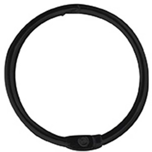 Anneau de rideau de douche Ringo small en métal noir mat pour barres de douche.