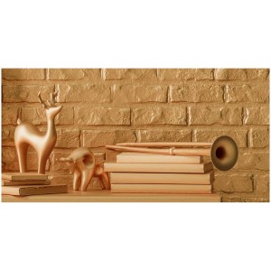 Decorazioni color zucca metallizzata: cervo, toro, libri e tromba. Pittura per mobili e giocattoli Little Stars.