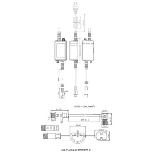 Schönenberger 24V Driver Set Nero 36W per sistemi di illuminazione esterna, disegno tecnico.