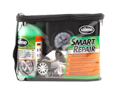 Kit de réparation pour pneus de voiture Slime Smart Repair avec compresseur