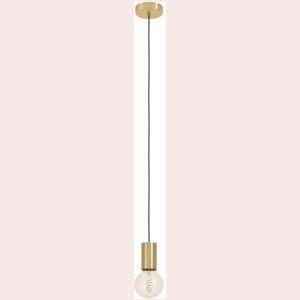 Eglo Pozueta 1 lampada a sospensione, E27, ottone spazzolato. Lampada a sospensione moderna per soggiorno e sala da pranzo.