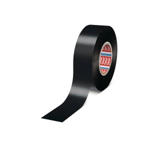 Ruban isolant noir Tesaflex, 33 m x 19 mm, sur un rouleau.