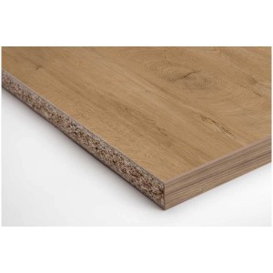 Piano di lavoro Rovere Endgrain Classic, 3.8x63.5x410cm, dettaglio della superficie e del bordo.