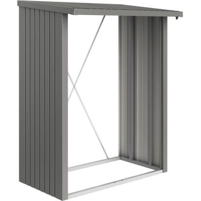 Biohort Scaffale per legna WoodStock 150 Grigio quarzo (HxLxP) 199 x 157 x 102 c