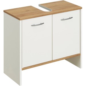 Meuble sous-vasque Pelipal Quickset 305 Blanc Perle/Chêne Riviera, largeur 62 cm.