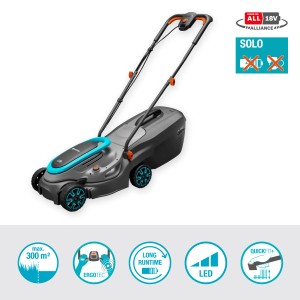 Gardena PowerMax 32/18V tosaerba a batteria, per giardini di medie dimensioni.
