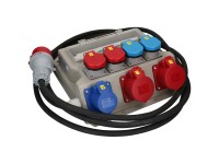 Baustromverteiler mit Zuleitung CEE16-5 IP44 Grau