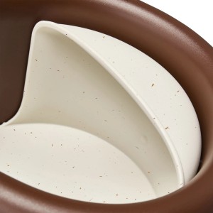 Dettaglio: Mangiatoia per uccelli Elho Organic, 25 cm, marrone e bianco. Casette per uccelli con area di alimentazione.