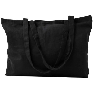 Schwarze Stofftasche „I Am Creative“ aus Baumwolle, 34x48x10 cm, ideal zum Bemalen und Gestalten.