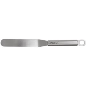 Städter Winkelpalette aus matt gebürstetem Edelstahl, 32,5 cm, mit Öse. Ideal für Cremes und Glasuren.